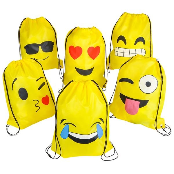 JR37189 Emoticon Drawstring Backpack